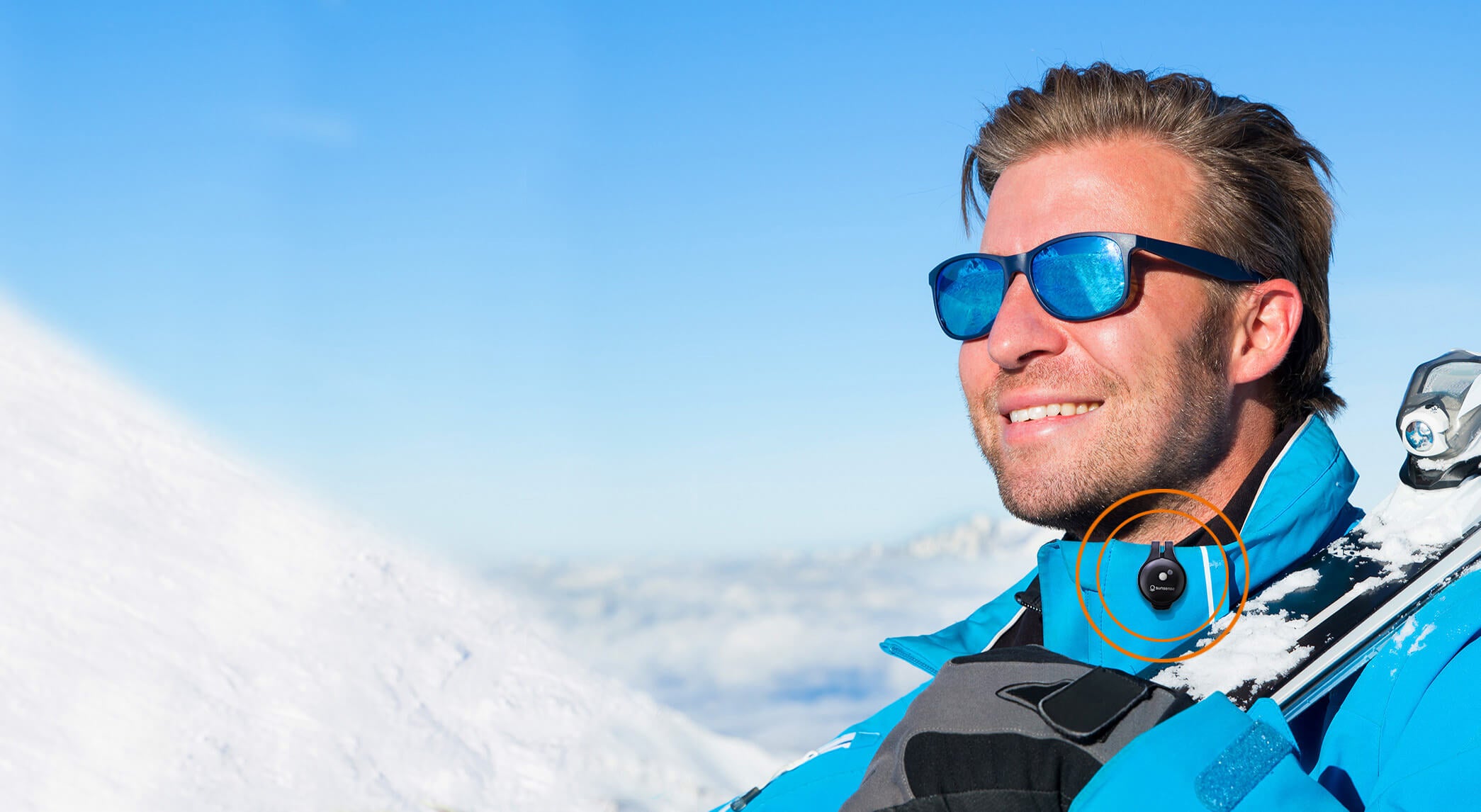 Mann på fjellet med SunSense